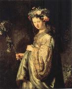 Rembrandt, Saskia sa Flora